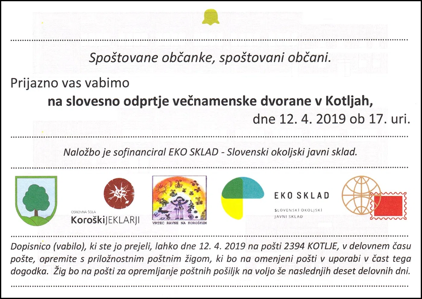 ODPRTJE VEČNAMENSKE DVORANE V KOTLJAH